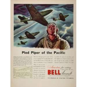  1943 Ad WWII P 39 Airacobra Fighter Clifton H. Troxell 