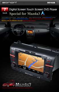 D5102E 7 IN DASH MAZDA3 CAR DVD GPS WEST EUROPE CAMERA  