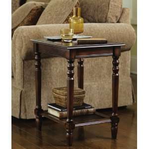   Walnut finish Wooden End Table by Collections Etc: Home & Kitchen