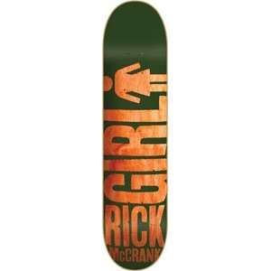  Girl Mccrank Big Girl Grain Skateboard Deck   8.0: Sports 