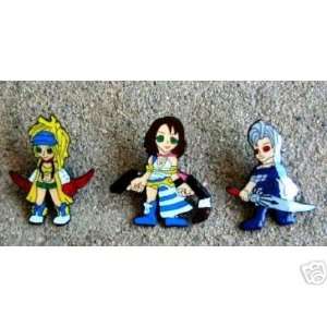 Final Fantasy X 2 Rikku Yuna Girls Metal Pin Badge Set