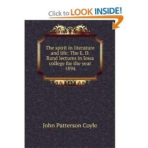   in Iowa college for the year 1894: John Patterson Coyle: Books