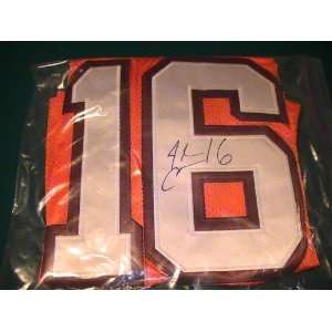  JOSH CRIBBS SIGNED AUTOGRAPHED CLEVELAND BROWNS JERSEY W 