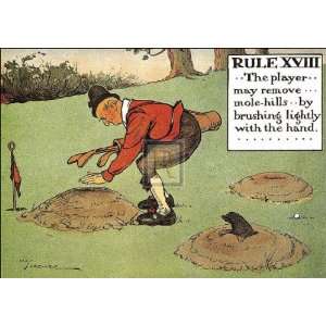 Rules of Golf Rule XVIII by Charles Crombie. Size 16 inches width by 