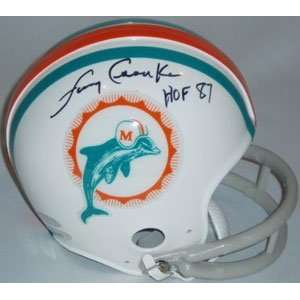  Larry Csonka Signed Mini Helmet   Miami Dolphins Throwback 