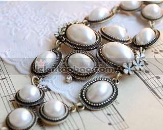 NEW 17cm Premier Designs White Pearl Shell Beads Bronze Tone Fashion 