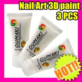 3D White Nails Acrylic Paint Tube Nail Art freeship S248  