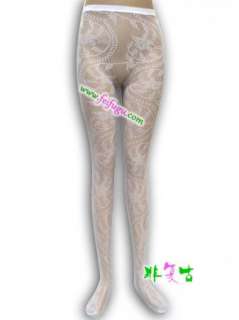 Pattern Shaped Fishnet Lace Tights Pantyhose y24 white  