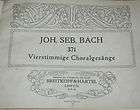 Antique 1890s J Seb BACH CHORALE MUSIC BOOK In GERMAN