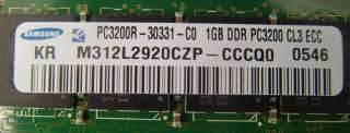 HP Samsung DDR RAM 1GB PC3200 CL3 ECC 373029 051  