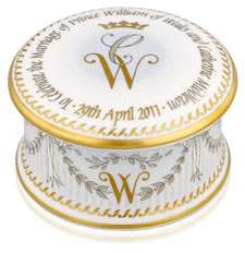 OFFICIAL Prince William Royal Wedding China pillbox  