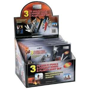  Maxam® 5pc Knife, Multi Tool and Flashlight Display: Home 