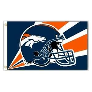  Denver Broncos 3x5 Helmet Design Flag: Sports & Outdoors