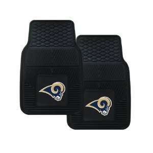   of 2 NFL Universal Fit Front All Weather Floor Mats   St. Louis Rams