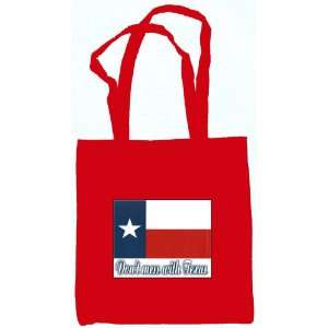  Dont Mess with Texas Souvenir Canvas Tote Bag Red 