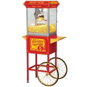 Funtime FT860CR Antique Carnival Style 8 Ounce Hot Oil Popcorn Popper 