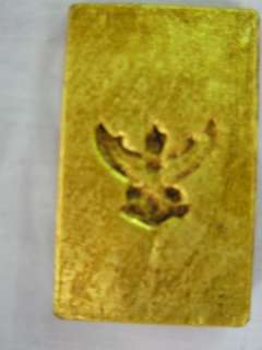 UNIQUE REAL GOLD 22K GOLD COATED CLAY PHRA SOMDEJ GARUDA  