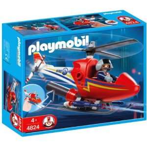  Playmobil 4824 Rescue Set Fire Fighting Helicopter Toys & Games