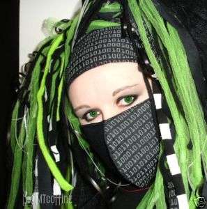 DIY UV Cyber Goth Binary Techno RAVE GID Headband  