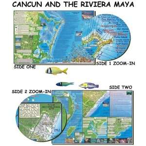 Cancun and the Riviera Maya Map for Scuba Divers and Snorkelers 