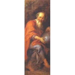  Oil Painting: Democritus: Peter Paul Rubens Hand Painted 