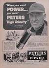 1946 PETERS HIGH VELECITY SHOTGUN SHELLS AD   Frank Nie
