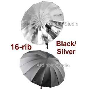  60 150cm Black/Silver 16 Rib Reflective Umbrella for Alienbees 