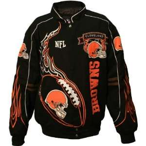  NFL Cleveland Browns Big & Tall On Fire Jacket 3XL: Sports 