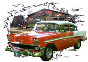 You are bidding on 1 1956 Orange Chevy Bel Air Sedan Custom Hot 