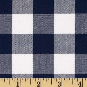  Woven 1 Cotton Carolina Gingham Navy Fabric By The Yard 
