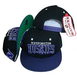 Washington Huskies Two Tone Black/Purple Snapback Adjustable Plastic 