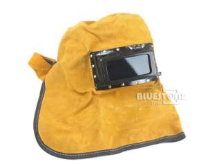 New Comfortable Leather Welding Hood Helmet Filter Inner & Outter Lens 