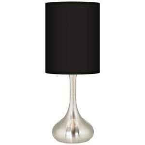  All Black Giclee Kiss Table Lamp