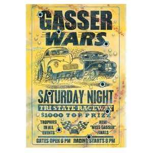  Gasser Wars Hot Rod Racing Vintage Style Metal Poster Sign 