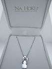 Na Hoku Mother of Pearl Diamond Sandle Necklace 14K White Gold w/BOX
