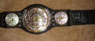   The Dominator Cruz autographed Replica WEC Championship Belt