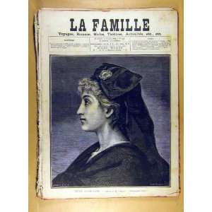  1884 Portrait Jeune Alsacienne Benner French Print Art 