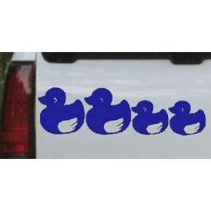 Blue 14in X 4.1in    Rubber Ducky Family Stick Family Car Window Wall 