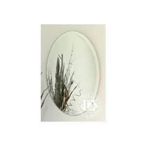  22 x 30 Inch Oval 1/4 Inch Thick Beveled Polished Mirror 