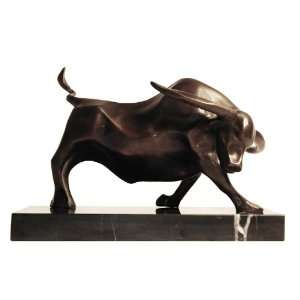  Wall Street Contemporary Bronze Bull Sculpture: Home 