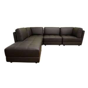  Wholesale Interiors LS12150 Leather Sofa Sectional  Brown 