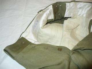 WWII US Army Officers Uniform Shirt, Trousers, Tie and Cap  