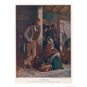  Irish Emigrants Waiting for Their Train Giclee Poster 
