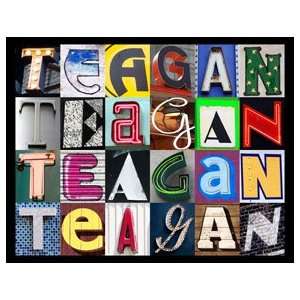  TEAGAN Personalized Name Poster Using Sign Letters (Large 