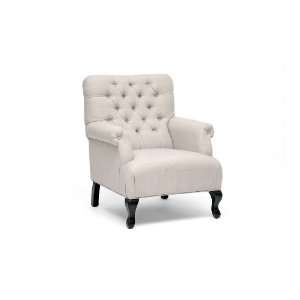  Baxton Studio Set of 2 Joussard Beige Linen Club Chair 