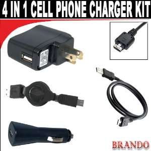  Cell phone charger kit 4 in 1 Your LG Muziq LX570,VX565 