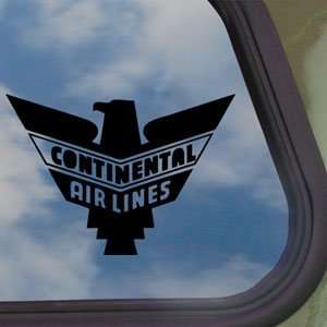  Continental Airlines Thunderbird Black Decal Car Sticker 