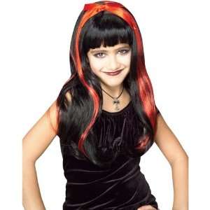  Red/Black Child Goth Doll Wig: Toys & Games