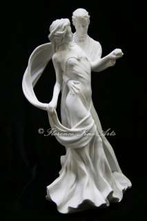 Romantic Couple Waltzer Dancer Statue Sculpture Marble  