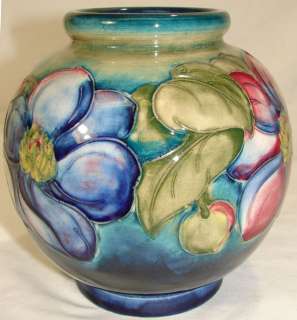 Superb Large Walter Moorcroft CLEMATIS Vase SIGNED 50s  